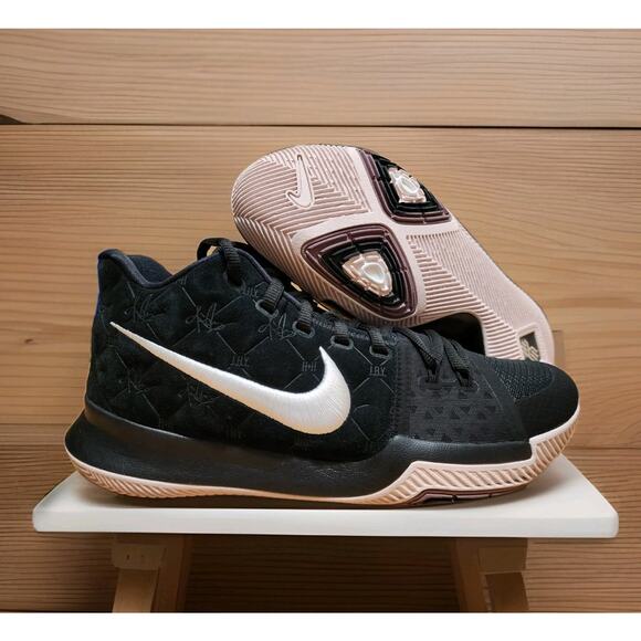Nike Kyrie 3 Basketball Shoes US Mens Sz 10 Black White Silt Red 852395-010 READ - Picture 1 of 9